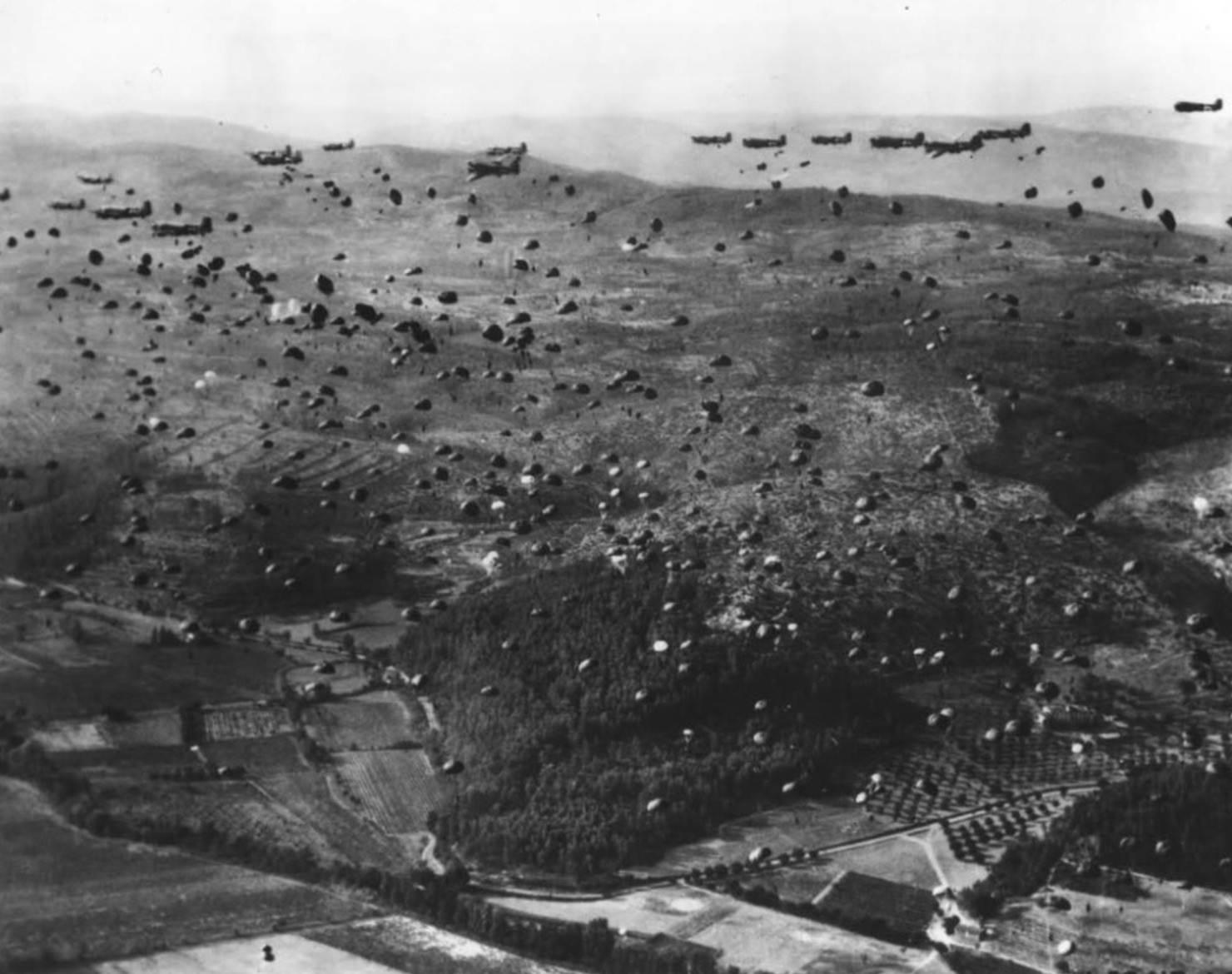 The airborne drop into southern France